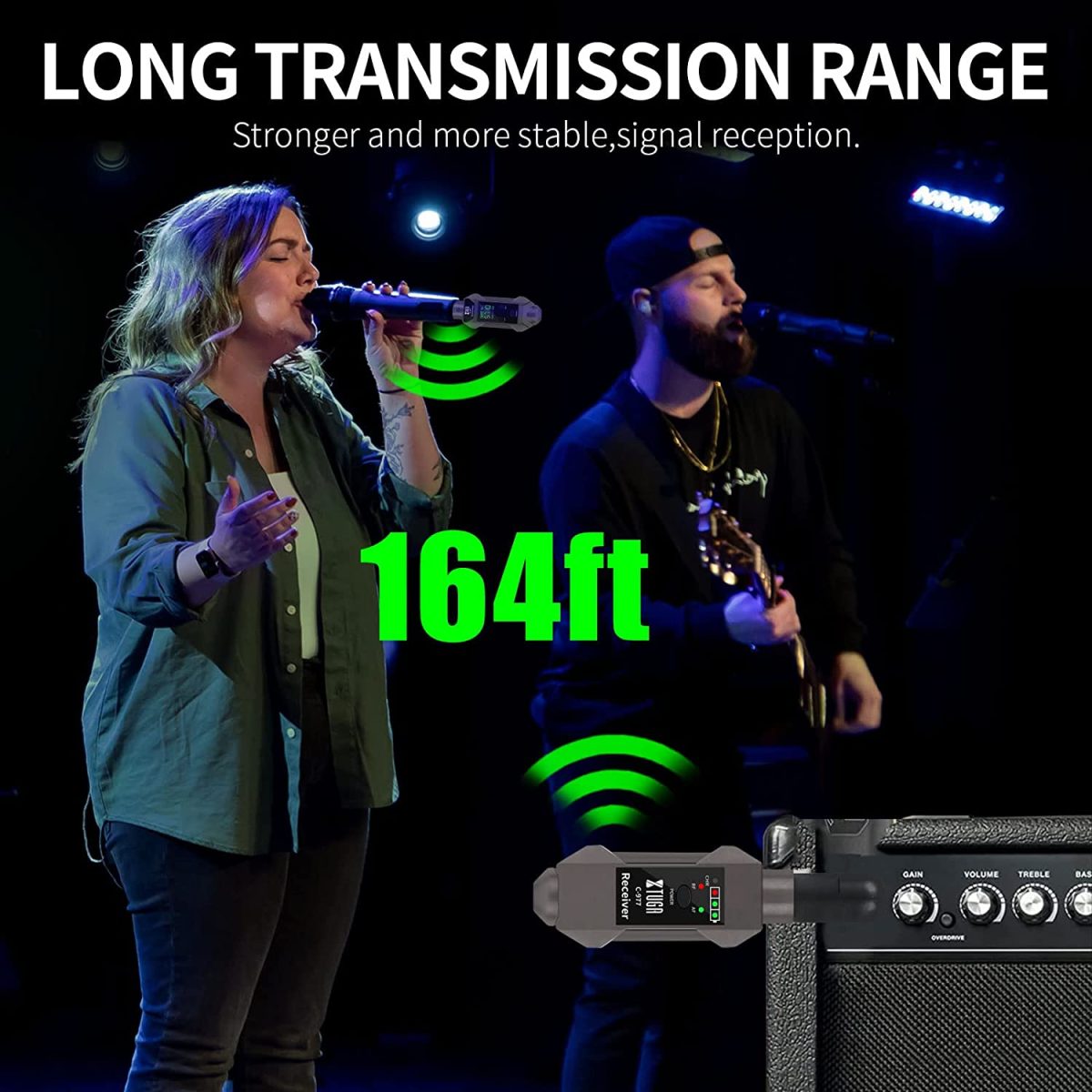 Transmisor y receptor XLR inalámbrico XTUGA C-977 UHF - Imagen 2