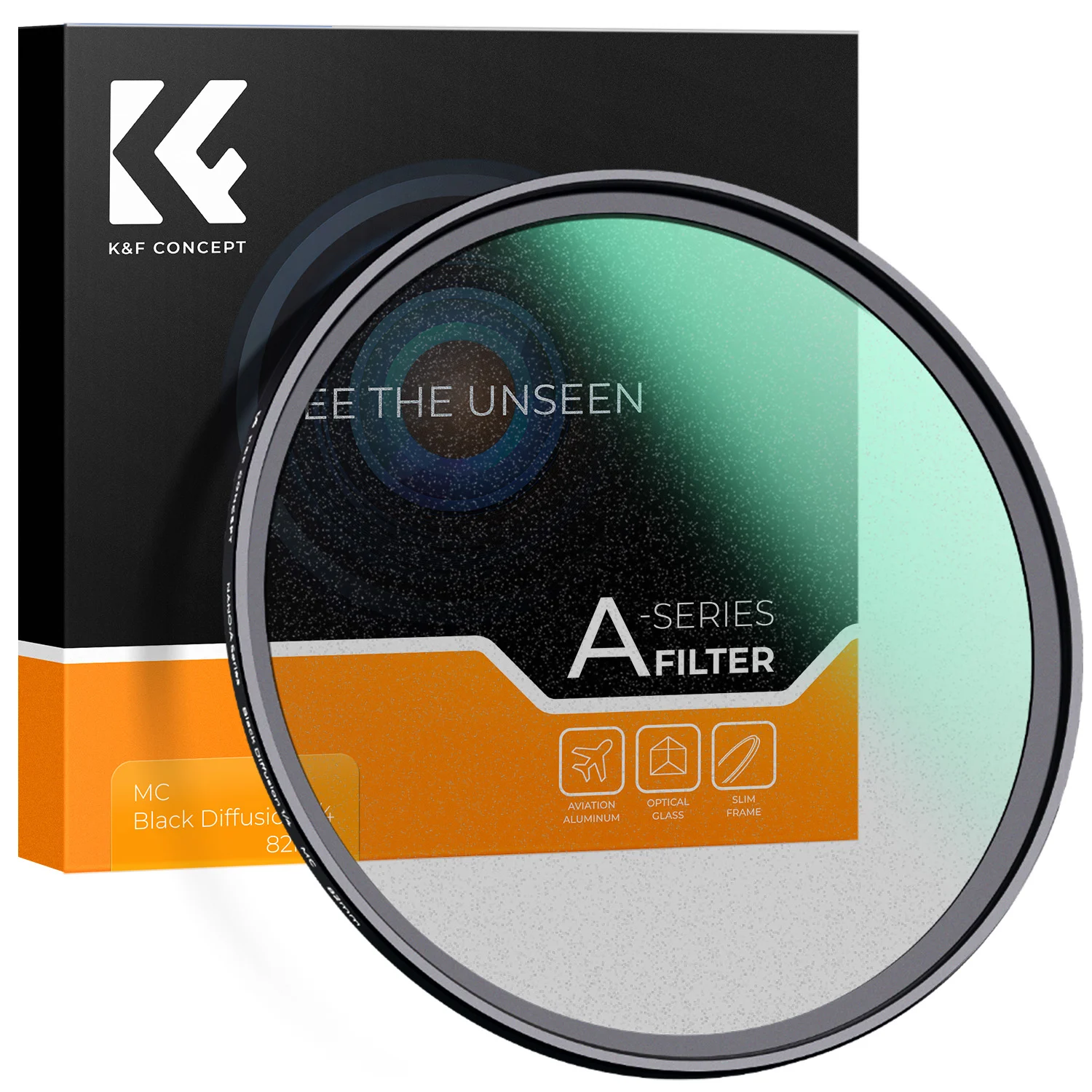 BLACK DIFUSION 1:4 K&F-1 Filtro 77mm Nano A Black mist diffusion filter 1/4 K&F Concetp - Imagen 1