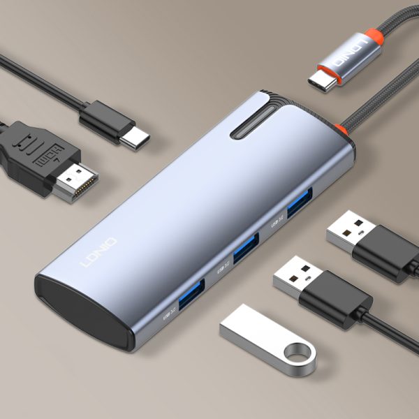 Adaptador concentrador  USB C 5 en 1  DS-15H