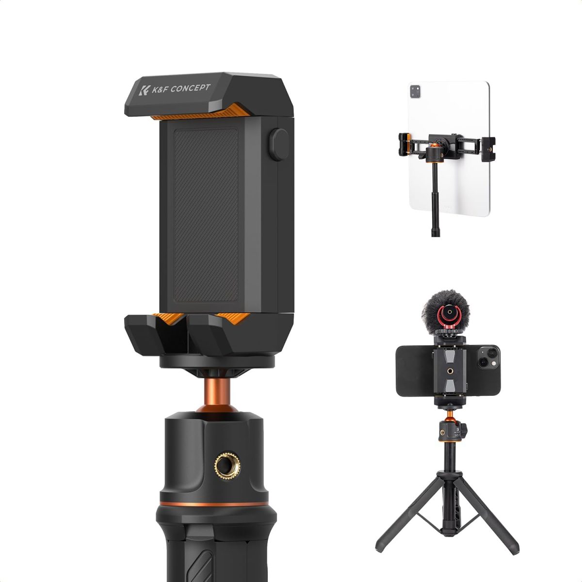 K&F Concept Adaptador de trípode MS20 para iPad, tablet y smartphone - Imagen 6